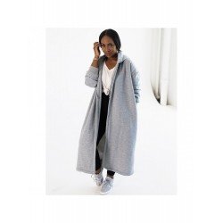 Loose Casual Hooded Pure Color Long Coat Loose Casual Hooded Pure Color Long Coat