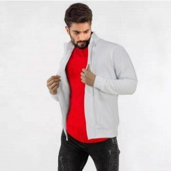  Pure Color Zipper Men's Casual Sweater