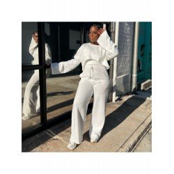 Casual White Matching 3 Piece Jogger Pant Sets Casual White Matching 3 Piece Jogger Pant Sets