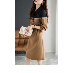 Temperament Fashion Patchwork Women's Long Sleeve Dress  Temperament Fashion Patchwork Women's Long Sleeve Dress