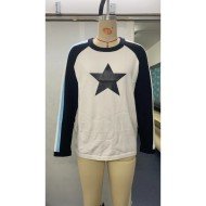  2024 Casual Star Printing Women's Crew Neck Sweater