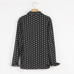 Fall Black Dots Long Sleeve Shirts For Men