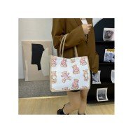  Casual Canvas Cute Cartoon Printed Tote Bag