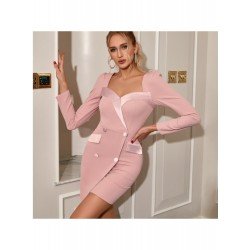 Business Style Pure Color Women's Long Sleeve Dress  Business Style Pure Color Women's Long Sleeve Dress