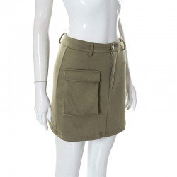 2024 New Summer Khaki Short Skirts  2024 New Summer Khaki Short Skirts