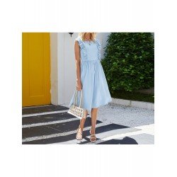 Pure Color Round Neck Women's Sleeveless Dress  Pure Color Round Neck Women's Sleeveless Dress