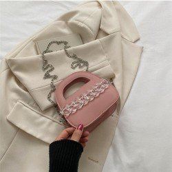 Casual Solid Chain Shoulder Bags For Women