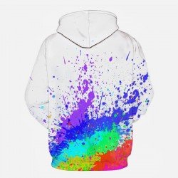 Splash-Ink Long Sleeve Colorful Hoodies Tops For Men Splash-Ink Long Sleeve Colorful Hoodies Tops For Men