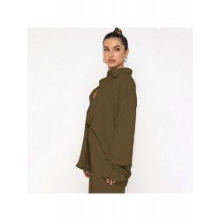 Pure Color Casual Top And Trouser Women's Suit  Pure Color Casual Top And Trouser Women's Suit