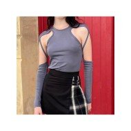  2024 Summer Design Bandage Pure Color Women's Top