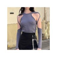  2024 Summer Design Bandage Pure Color Women's Top