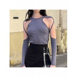  2024 Summer Design Bandage Pure Color Women's Top