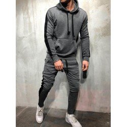Exercise Contrast Color Hoodie With Long Pants Exercise Contrast Color Hoodie With Long Pants