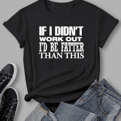 Letter Printed Casual Black Simple T Shirts