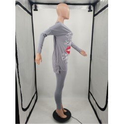 Leisure Lip Printed 2 Piece Pant Sets For Women Leisure Lip Printed 2 Piece Pant Sets For Women