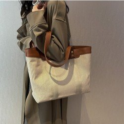  Contrast Color Large Capacity Women's Tote Bag