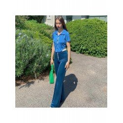 Zipper Up Zipper Black Bootcut Trousers