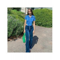 Zipper Up Zipper Black Bootcut Trousers Zipper Up Zipper Black Bootcut Trousers