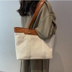  Contrast Color Large Capacity Women's Tote Bag