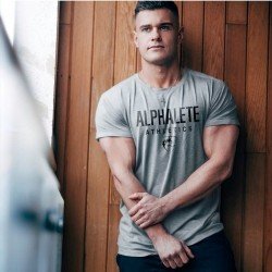  Fashion Letter Printed Men Short Sleeve T Shirt