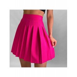 Preppy Style Solid Pleated Short Skirts