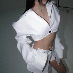  2024 Autumn Pure Color Women's Short Jacket