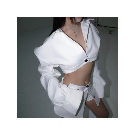  2024 Autumn Pure Color Women's Short Jacket