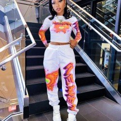 Hip Hop Printed Matching 2 Piece Jogger Sets