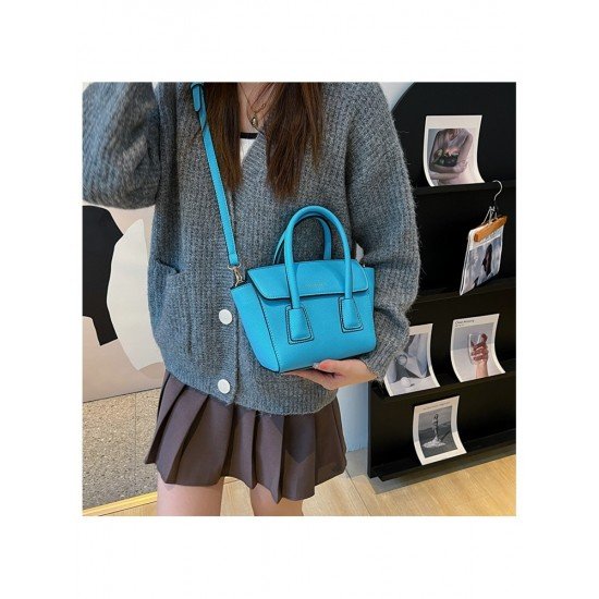  2024 Fashion PU Pure Color Messenger Bag