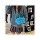  2024 Fashion PU Pure Color Messenger Bag