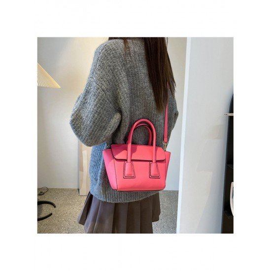  2024 Fashion PU Pure Color Messenger Bag