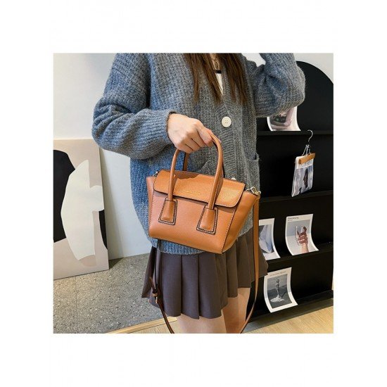  2024 Fashion PU Pure Color Messenger Bag