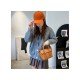  2024 Fashion PU Pure Color Messenger Bag