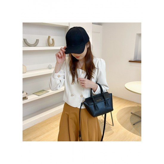  2024 Fashion PU Pure Color Messenger Bag