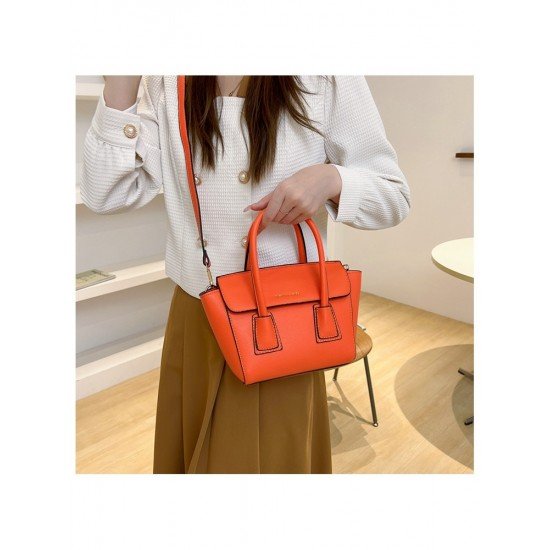  2024 Fashion PU Pure Color Messenger Bag