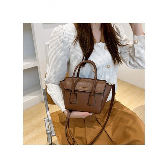  2024 Fashion PU Pure Color Messenger Bag