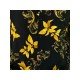 Summer Black Stand Collar Flower Printed Men Shirts 