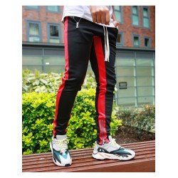 Summer Drawstring Contrast Color Zipper Men's Casual Pants  Summer Drawstring Contrast Color Zipper Men's Casual Pants