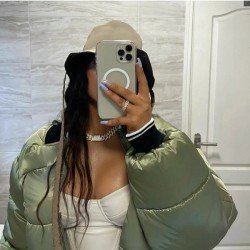 Winter Ladies Green Casual Short Down Coats