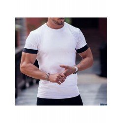 Casual Contrast Color Short Sleeve Tee Shirts For Men Casual Contrast Color Short Sleeve Tee Shirts For Men