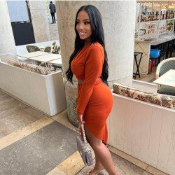 Stylish V Neck Cropped Top And Skirt Sets