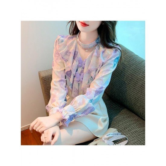  2024 Autumn French Bow Women's Long Sleeve Top
