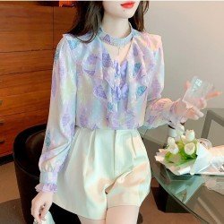  2024 Autumn French Bow Women's Long Sleeve Top