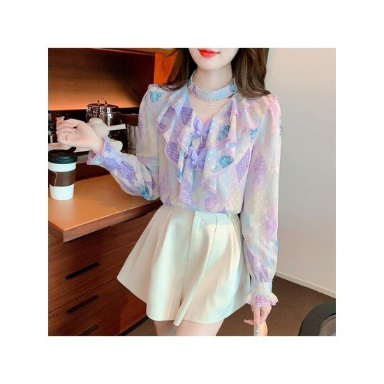 2024 Autumn French Bow Women's Long Sleeve Top