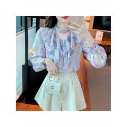 2024 Autumn French Bow Women's Long Sleeve Top  2024 Autumn French Bow Women's Long Sleeve Top