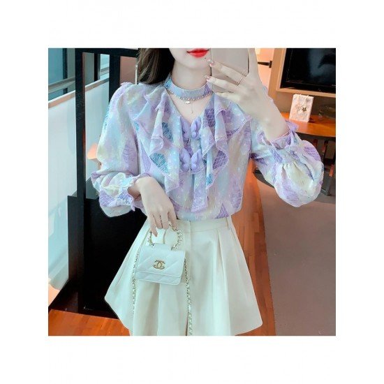  2024 Autumn French Bow Women's Long Sleeve Top