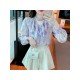  2024 Autumn French Bow Women's Long Sleeve Top