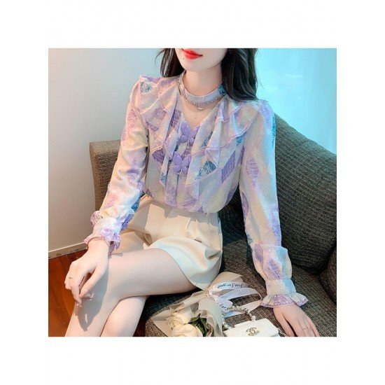  2024 Autumn French Bow Women's Long Sleeve Top