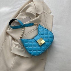 Latest Black Rhombus Lattice Hasp Zipper One Shoulder Bags