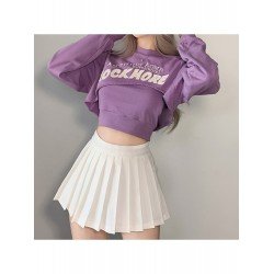 Letter Cropped Tank Hoodies 2 Piece Top Sets